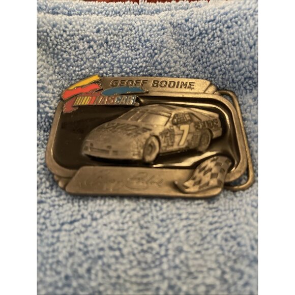 VINTAGE NASCAR GEOFF‎ BODINE #554 LIMITED EDITION BELT BUCKLE AMERICAN LEGENDS - Picture 2 of 9